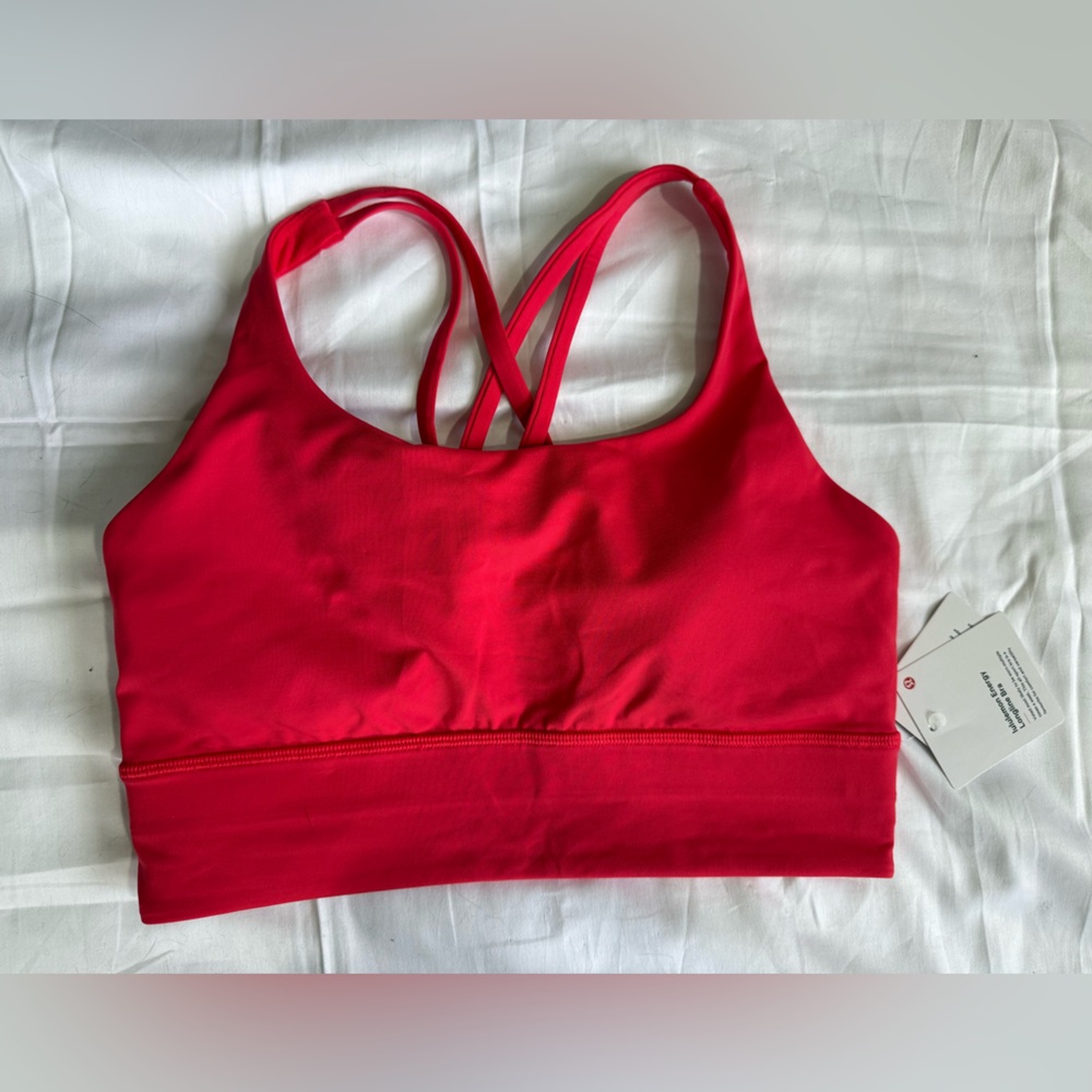 Lululemon Energy Longline Bra Red Glow Women's Sports Bra